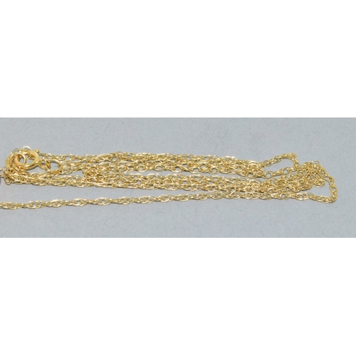 204 - 9ct gold Diamond 5 row pendant necklace on a 9ct gold neck chain of 42cm long