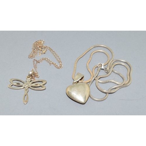 47 - Mixed silver items to include pendants and chains ring and a bracelet&nbsp;