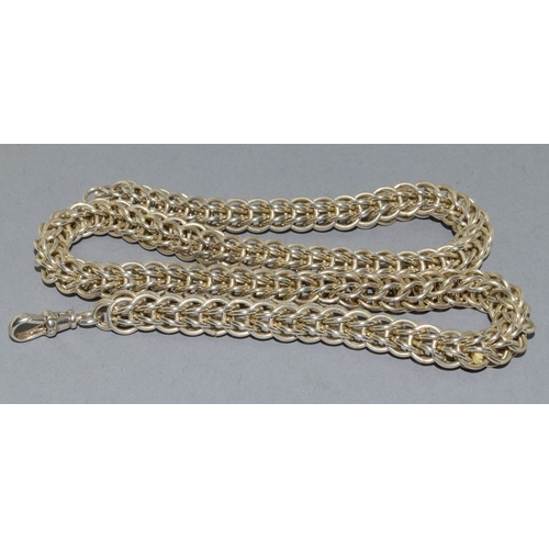 189 - 925 silver heavy woven neck chain with a dog clip catch 42 cm long 61grams&nbsp;