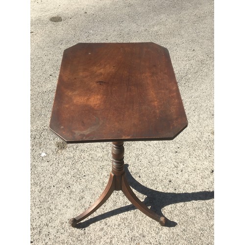 19th Century Mahogany Tilt Top Wine Table. Turned Column Support to 3 ...