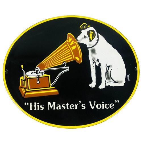 62 - HMV enamelled advertising metal sign ref 134