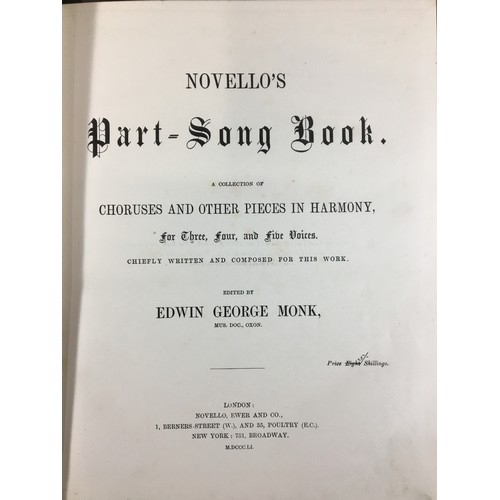 1038 - 1851 Novello's Part Song Book and an Author Signed and Dedicated First Edition 