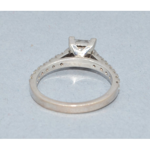 348 - Beautiful 18ct white gold ladies Diamond ring having a fully endorsed certificate stating it as 1.50... 
