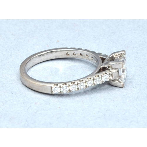 348 - Beautiful 18ct white gold ladies Diamond ring having a fully endorsed certificate stating it as 1.50... 