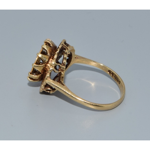 4 - 9ct gold Mexican Peso coin ring featuring Emperor Maximillian held in a crown claw setting size L. 3... 