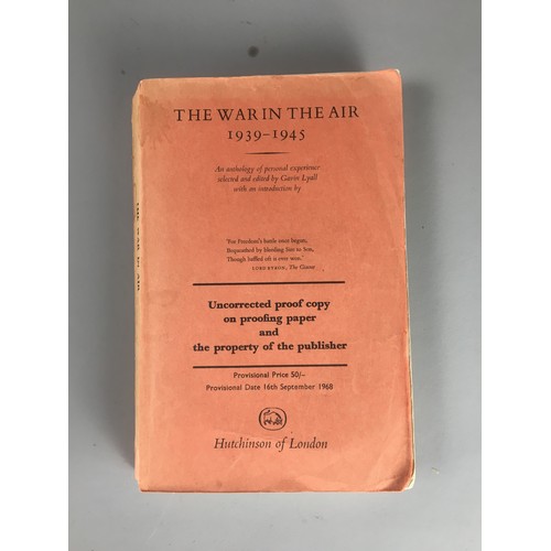 63 - The War in the Air 1939 - 1945 - Uncorrected Proof Copy (1968) Paperback.Uncorrected proof Copy in s... 