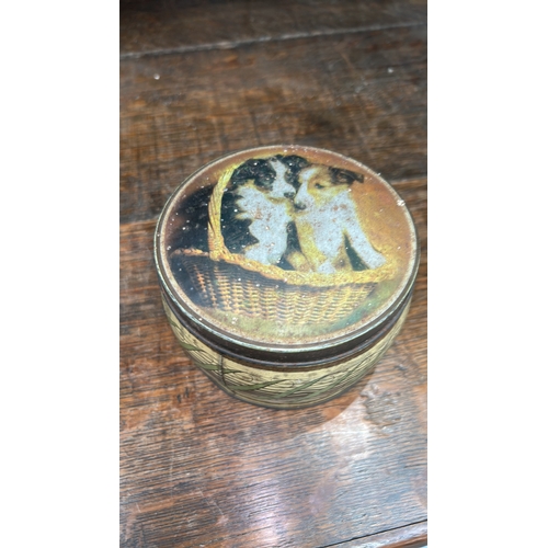 8 - Collection of eight early–mid-20th-century English lithographed advertising tins, including Edward S... 