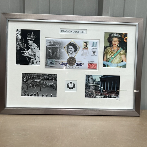 22 - Limited edition framed presentation by Osborne & Allen Ltd celebrating Queen Elizabeth II’s Diam... 