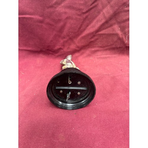 26 - A Vintage mid Twentieth Century knight in armour table lighter and musical box.20.5cm