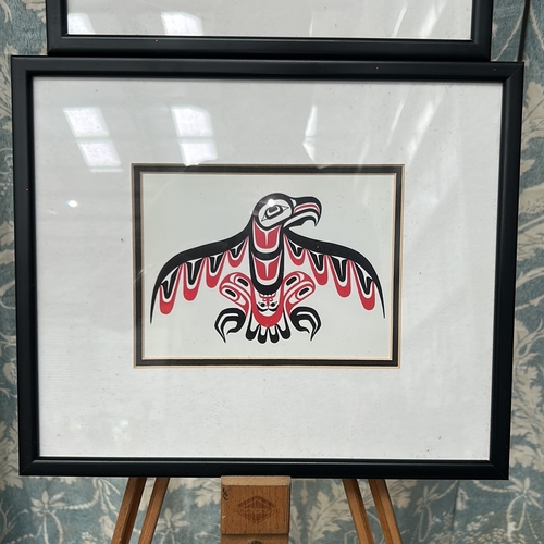 42 - Pair of Northwest Coast art prints: “Eagle” by Corey W. Moraes, 1999, and “Bear Spirit” by Terry Sta... 