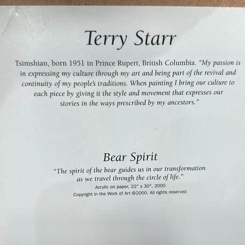42 - Pair of Northwest Coast art prints: “Eagle” by Corey W. Moraes, 1999, and “Bear Spirit” by Terry Sta... 
