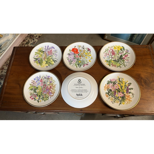 25 - Set of six bone china plates, 