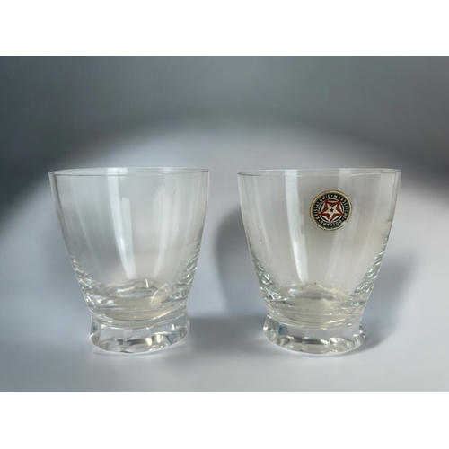 264 - A fine collection of 20th century design drinking glasses.Including a pair of Copier Leerdam lustre ... 
