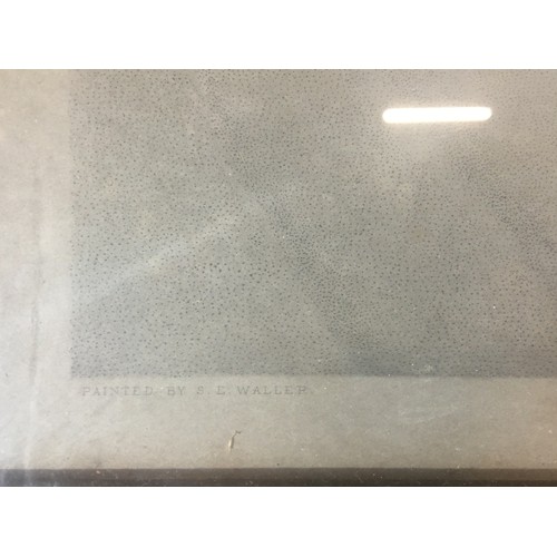 297 - Samuel Edmund Waller 1850-1903, Large Monochrome Print, Engraved by E Gilbert Hester. Framed and Gla... 