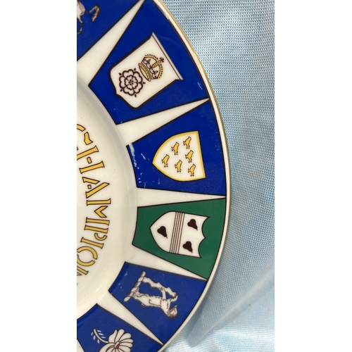 86 - Coalport bone china commemorative plate, ‘County Cricket Champions 1973’, produced for Hampshire Cou... 