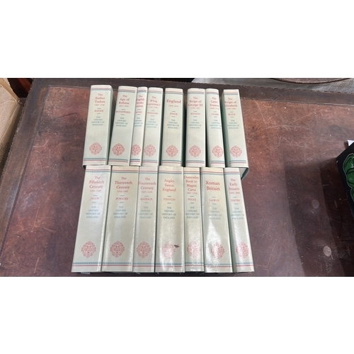108 - Set of 15 hardback volumes from 'The Oxford History of England' series, dust-jacketed, including The... 