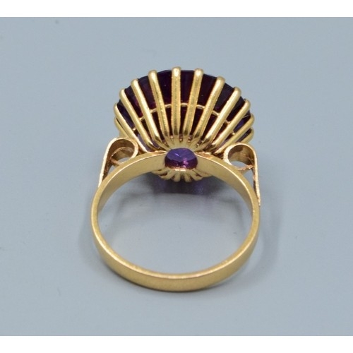 5 - Vintage 18ct gold set 17.85 ct synthetic colour change Sapphire comes with a WGI certificate 7.73gra... 