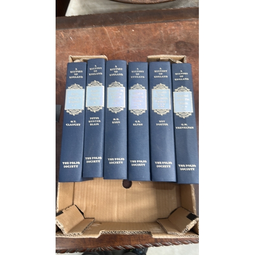 318 - Set of six Folio Society cloth-bound volumes from the series “A History of England”: Early Medieval ... 