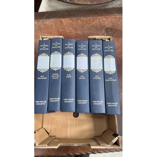 318 - Set of six Folio Society cloth-bound volumes from the series “A History of England”: Early Medieval ... 