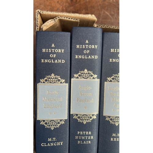 318 - Set of six Folio Society cloth-bound volumes from the series “A History of England”: Early Medieval ... 