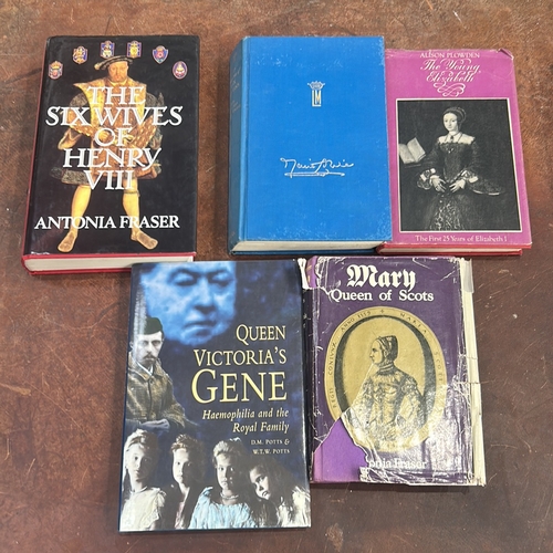 401 - Set of 5 scholarly volumes on British royalty: Fraser’s “The Six Wives of Henry VIII” and “Mary Quee... 