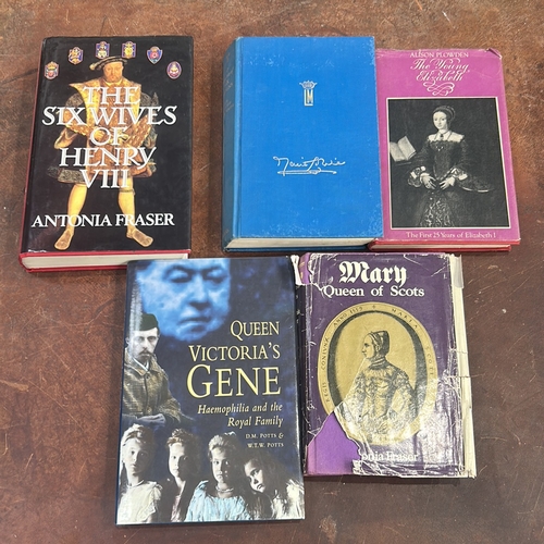 401 - Set of 5 scholarly volumes on British royalty: Fraser’s “The Six Wives of Henry VIII” and “Mary Quee... 