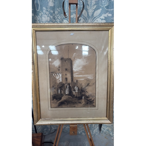 438 - Pair of Russian birch-bark marquetry panels depicting rustic interiors: a girl washing berries besid... 