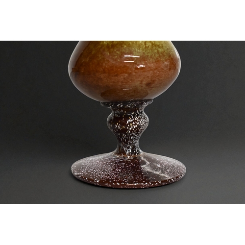 445 - An unusual Art glass hand blown vase.Height - 22cm