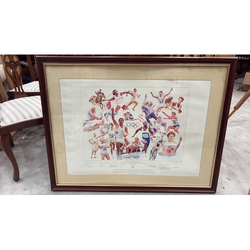 460 - Framed limited-edition colour print “British Olympic Legends – A Celebration of 100 Years of British... 