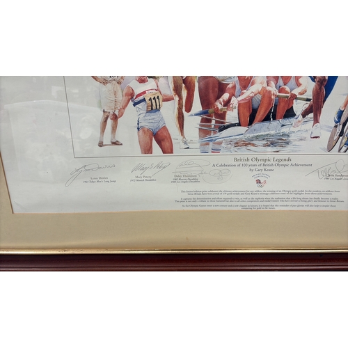 460 - Framed limited-edition colour print “British Olympic Legends – A Celebration of 100 Years of British... 