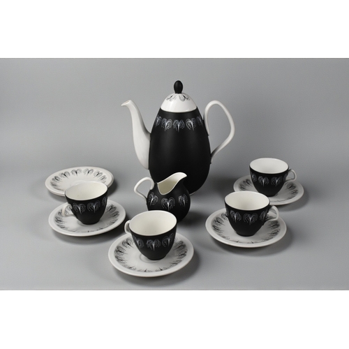 245 - A mid century Foley china 'Domino' part teaset.Designed by Hazel Thumpston.