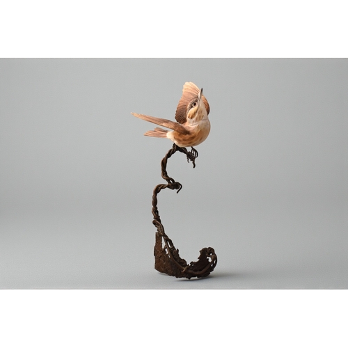 251 - A Royal Worcester porcelain bird, together with an Anne Wall for Border Fine Arts figure group.