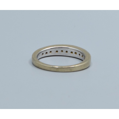 46 - 9ct white gold ladies Graduating Diamond half eternity ring with an estimated Diamond value of 0.33c... 