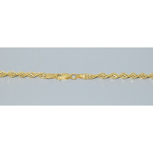 167 - 9ct gold Byzantine style fancy link neck chain appears unworn with lobster claw catch 48cm long 4.0g... 