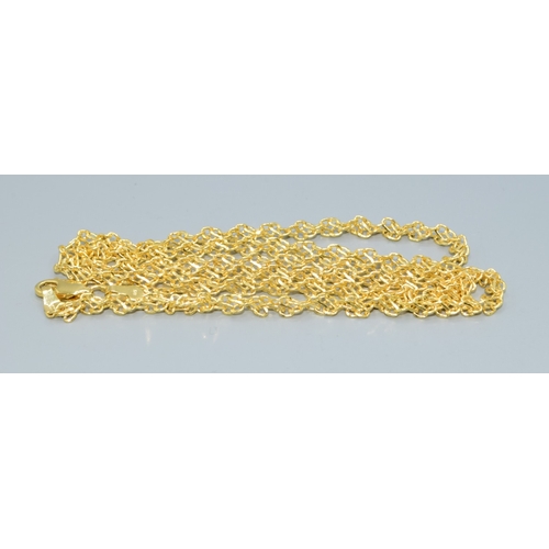 167 - 9ct gold Byzantine style fancy link neck chain appears unworn with lobster claw catch 48cm long 4.0g... 
