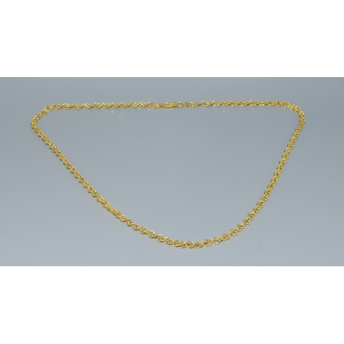 167 - 9ct gold Byzantine style fancy link neck chain appears unworn with lobster claw catch 48cm long 4.0g... 
