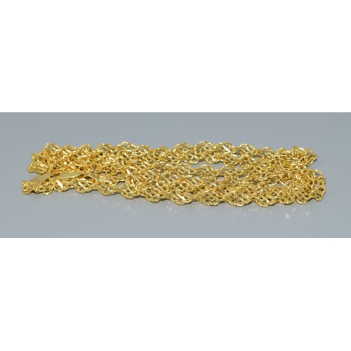 167 - 9ct gold Byzantine style fancy link neck chain appears unworn with lobster claw catch 48cm long 4.0g... 