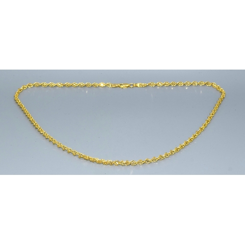 167 - 9ct gold Byzantine style fancy link neck chain appears unworn with lobster claw catch 48cm long 4.0g... 