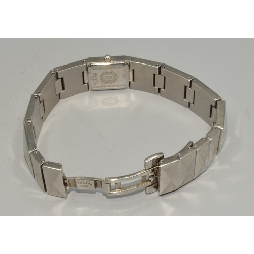 9 - Fendi ladies Stainless steel watch with stainless steel strap and Papers together a gold tone ladies... 