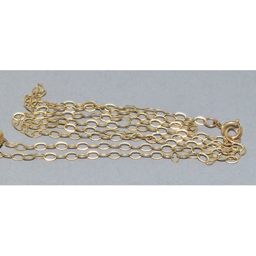 199 - 9ct gold superb Diamond and Sapphire marquise shape pendant necklace on a 9ct gold chain 44cm long 3... 