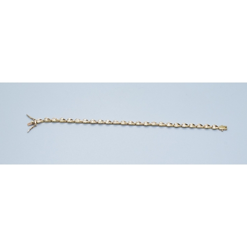 262 - 925 silver gilt white gem set Bracelet and ring size P