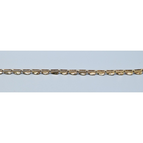 262 - 925 silver gilt white gem set Bracelet and ring size P