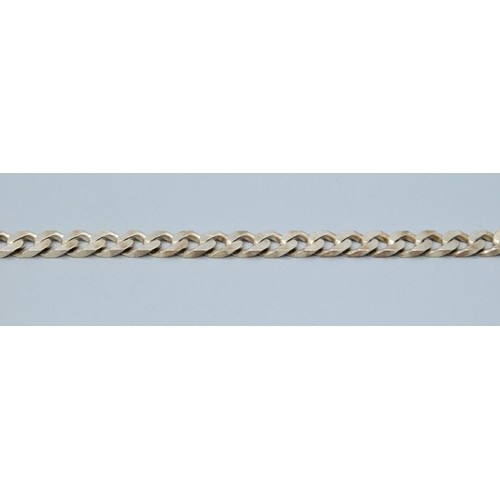 131 - 925 silver flat link bracelet with lobster claw catch 19cm long 1.0cm wide