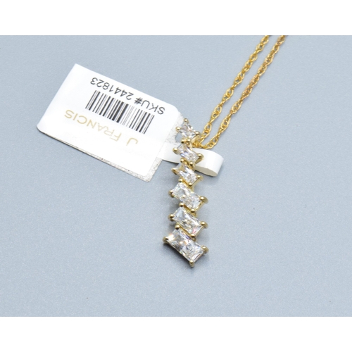 28 - New with Tag 925 silver/gold made for Swarovski pendant necklace a pair of similar made for Swarovsk... 