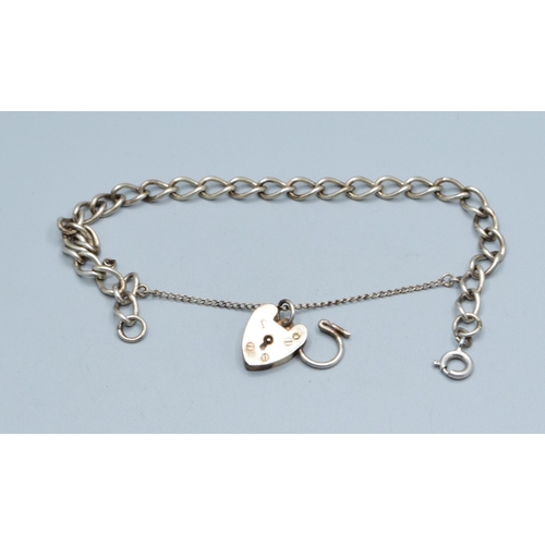 43 - 3 x 925 silver bracelets of differing styles all 18cm long 33grams