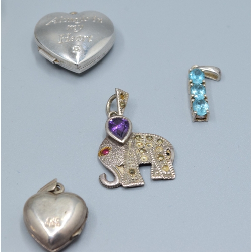 225 - Good selection of 925 silver loose pendants (12) 32grams