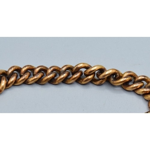 789 - Vintage original Escada boxed charm bracelet together with an old gold plated padlock bracelet weigh... 