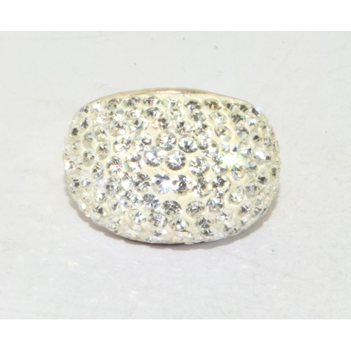 810 - 925 silver glitter ball ring size M