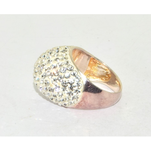 810 - 925 silver glitter ball ring size M