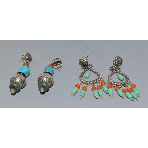 839 - Collection of Native American jewellery to include silver some by Carolyn Pollack and Navajo tribe